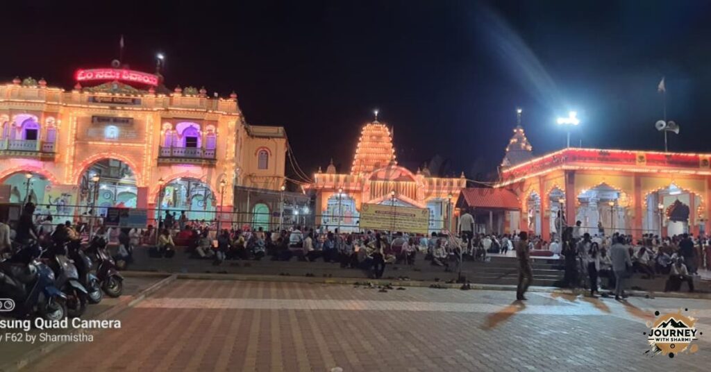 Evening lightings at Siddharoodha Swamy Math Hubli, illuminating the temple with a divine and festive glow.