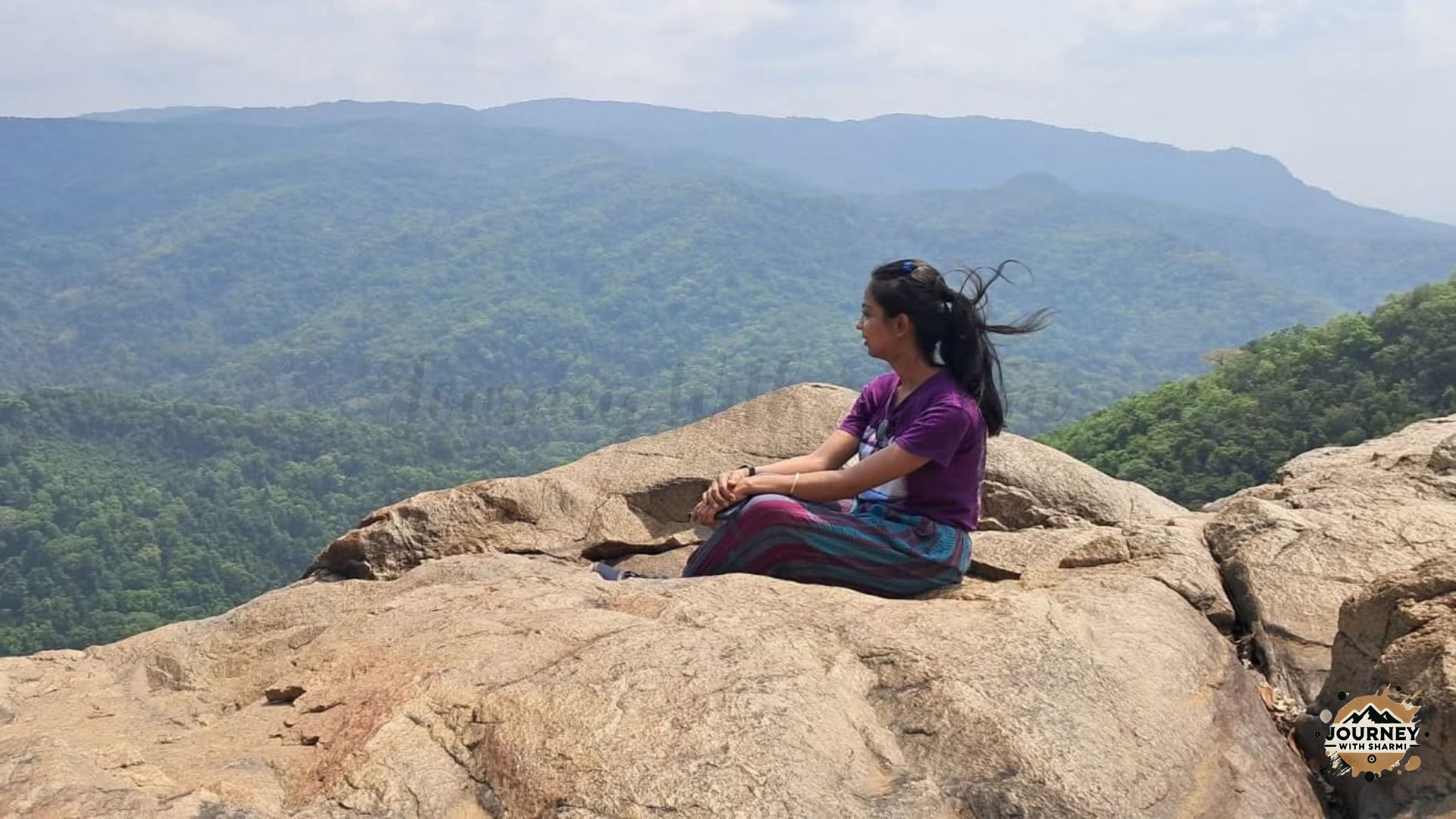 Me, Sitting on the Top of Dudhsagar Waterfalls, Exactly from where the water cascades during monsoon