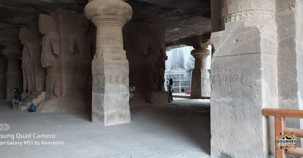 The Pillar at Elephanta Caves